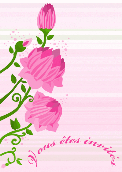 Carte Invitation Mariage En Rose : Envoyer une Carte 